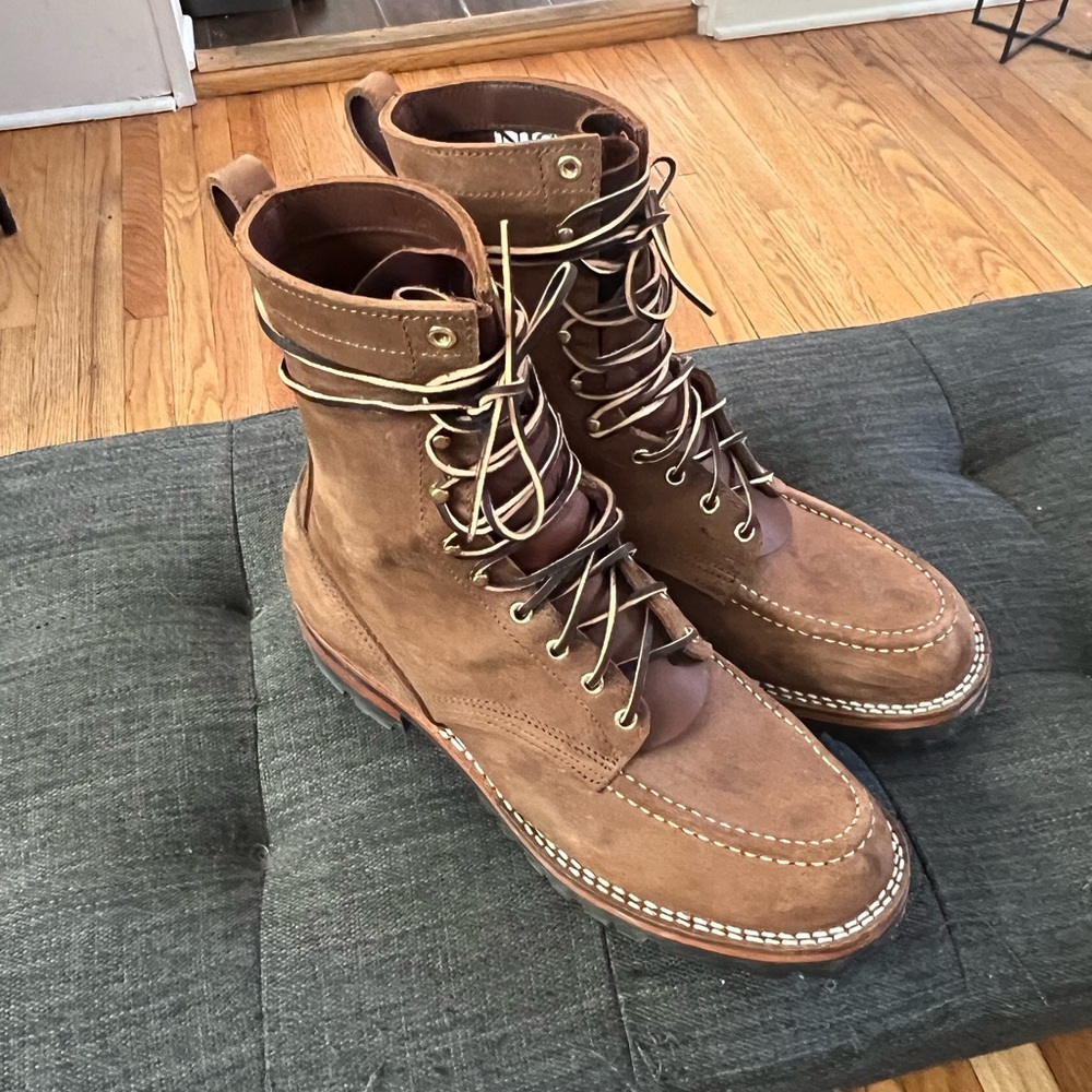 Nicks Brown Roughout Moc Toe Boots size 11.5E